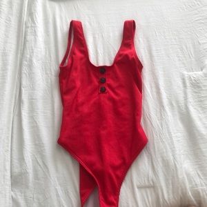 Red One Piece Swimsuit